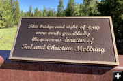 Plaque. Photo by Dawn Ballou, Pinedale Online.