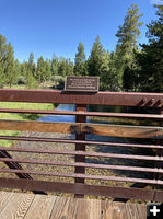 Dedication sign. Photo by Dawn Ballou, Pinedale Online.