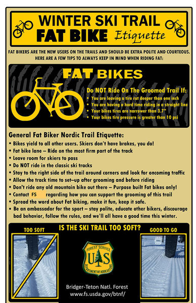 Fat Tire trail etiquette. Photo by Bridger-Teton National Forest.