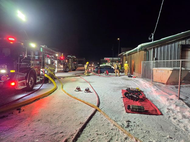 Structure fire. Photo by Sublette County Unified Fire.