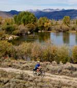 Biking around the CCC Ponds near Pinedale. Pinedale Online photo.