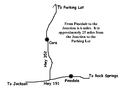 Pinedale Classic Sled Dog Race map