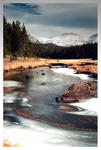 Nearly frozen Big Sandy Creek, southern Wind River Mountains. Photo by Dave Bell.