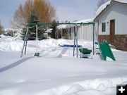 Snow Swing Set. Photo by Pinedale Online.