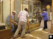 Moving Display Cases. Photo by Pinedale Online.