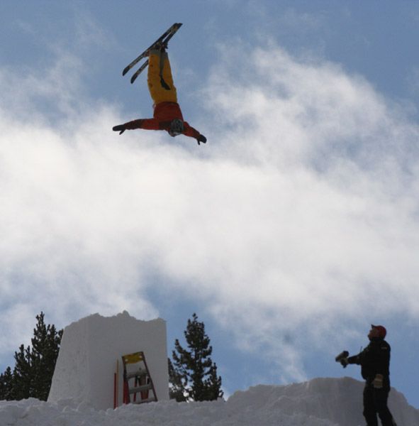 High Flying Skier. Photo by Clint Gilchrist, Pinedale Online.