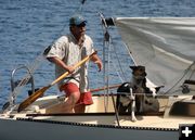 Dog Sailing. Photo by Clint Gilchrist, Pinedale Online.