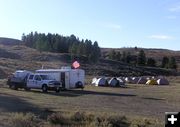 Fire crew camp. Photo by Dawn Ballou, Pinedale Online.