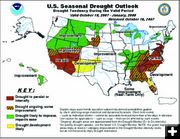 2007 Drought Map. Photo by National Weather Service.