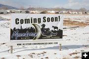 Coming Soon Banner. Photo by Dawn Ballou, Pinedale Online.