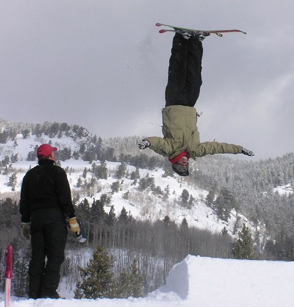 Zack Inverted. Photo by Dawn Ballou, Pinedale Online.