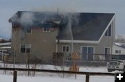 House fire. Photo by Clint Gilchrist, Pinedale Online.