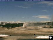 April 22, 2009. Photo by Yellowstone National Park Old Faithful Webcam.