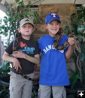 Snake Handlers. Photo by Pam McCulloch, Pinedale Online.