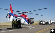 Helicopter. Photo by Ross Doman, Wyoming Department of Transportation.
