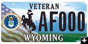 Air Force plate. Photo by Wyoming Department of Transportation.