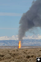 Fire from afar. Photo by Jennifer Frazier, Wyoming Department of Environmental Quality.