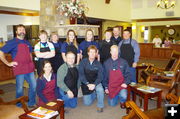 Denbury helpers. Photo by Joan Mitchell, Southwest Sublette County Pioneers Senior Center.