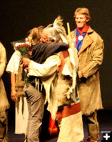 Hug the Director. Photo by Dawn Ballou, Pinedale Online.