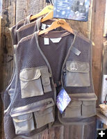 Fishing vests. Photo by Dawn Ballou, Pinedale Online.