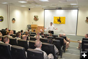 Talking with Wyoming Troops in Qatar. Photo by Senator Barrasso's office.