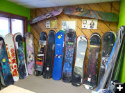 Snowboards. Photo by Dawn Ballou, Pinedale Online.