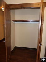 Entry coat closet. Photo by Dawn Ballou, Pinedale Online.