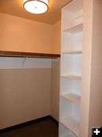 Walk in closet. Photo by Dawn Ballou, Pinedale Online.