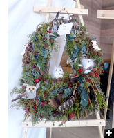 Julie's wreath. Photo by Dawn Ballou, Pinedale Online.