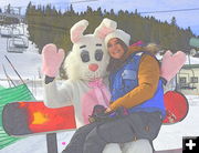 Tracey and Doug the Bunny. Photo by Terry Allen.