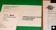 PAC Gift Certificate. Photo by Dawn Ballou, Pinedale Online.