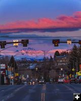Pine Street Alpenglow. Photo by Dave Bell.
