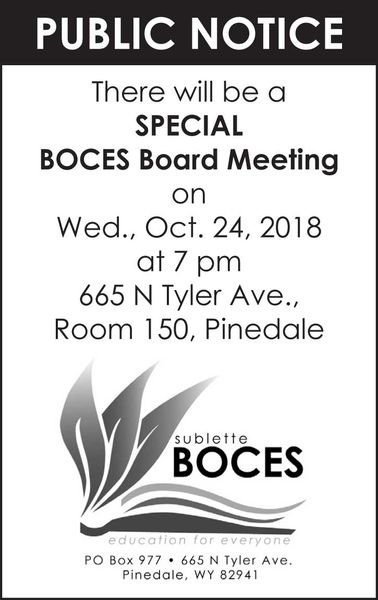 Special Meeting Oct 24. Photo by Sublette BOCES.