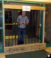 Referee Tom Noble arrested. Photo by Dawn Ballou, Pinedale Online.