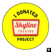 Donation button. Photo by Skyline Theatre.