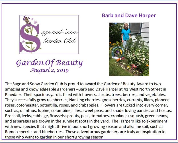 Barb & Dave Harper. Photo by Sage & Snow Garden Club.