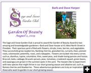 Barb & Dave Harper. Photo by Sage & Snow Garden Club.