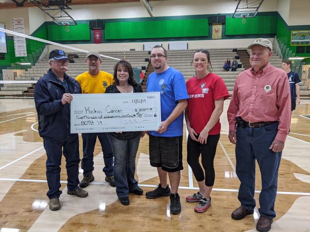 Donation to Kickin' Cancer. Photo by Sublette County Sheriff's Office.