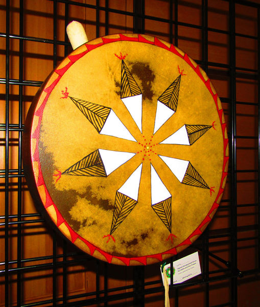 Handpainted Drum. Photo by Dawn Ballou, Pinedale Online.