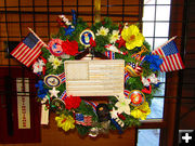 Veteran's Honor Wreath. Photo by Dawn Ballou, Pinedale Online.