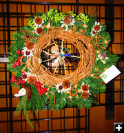 Peaceful Planet Wreath. Photo by Pinedale Online.