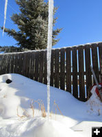 Icicle bottom. Photo by Dawn Ballou, Pinedale Online.