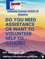 COVID Helpline. Photo by Sublette County Sheriff's Office.