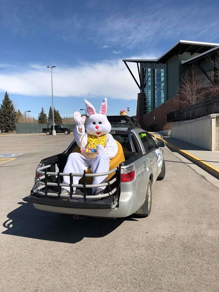 Easter Bunny Parade. Photo by Pinedale Aquatic Center.