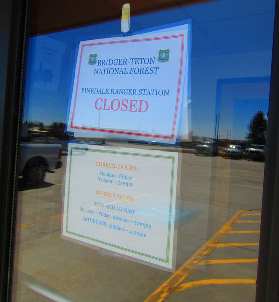 Closed. Photo by Dawn Ballou, Pinedale Online.