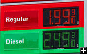 Cheap gas but nowhere to go. Photo by Dawn Ballou, Pinedale Online.