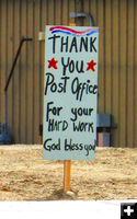 Thank you Post Office!. Photo by Dawn Ballou, Pinedale Online.