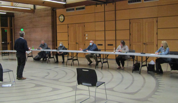 1st board meeting. Photo by Pinedale Online.