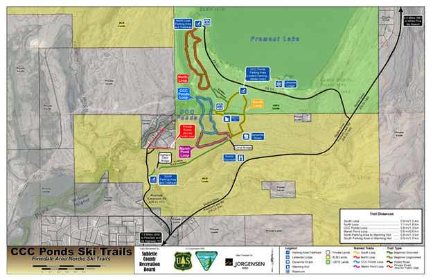 CCC Trails map. Photo by Sublette County Rec Board.