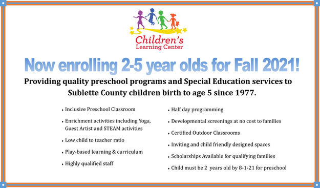 Now enrolling. Photo by Children's Learning Center.